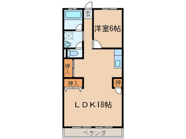 サンハイツ宝の物件間取画像